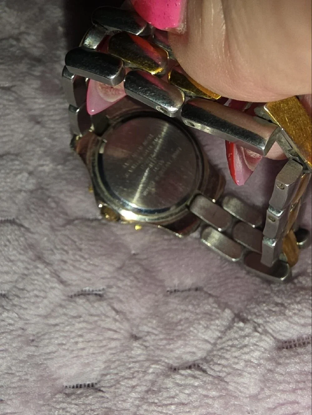 Anne Klein Two-Tone Silver and Gold Bracelet Watch Vintage Needs Battery